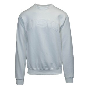 USU White Patch Outline Embroidered Crew Sweatshirt